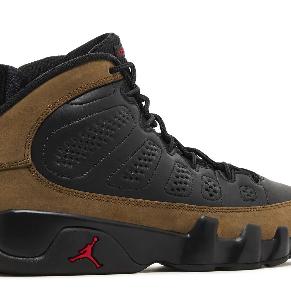 Nike air Jordan 9 retro GS olive Black and Tan Sneakers winter ready